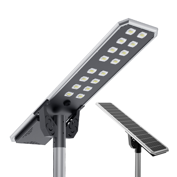 LECUSO 2021 new outdoor waterproof 60w 80w 100w 120w integrated all in one led solar street light