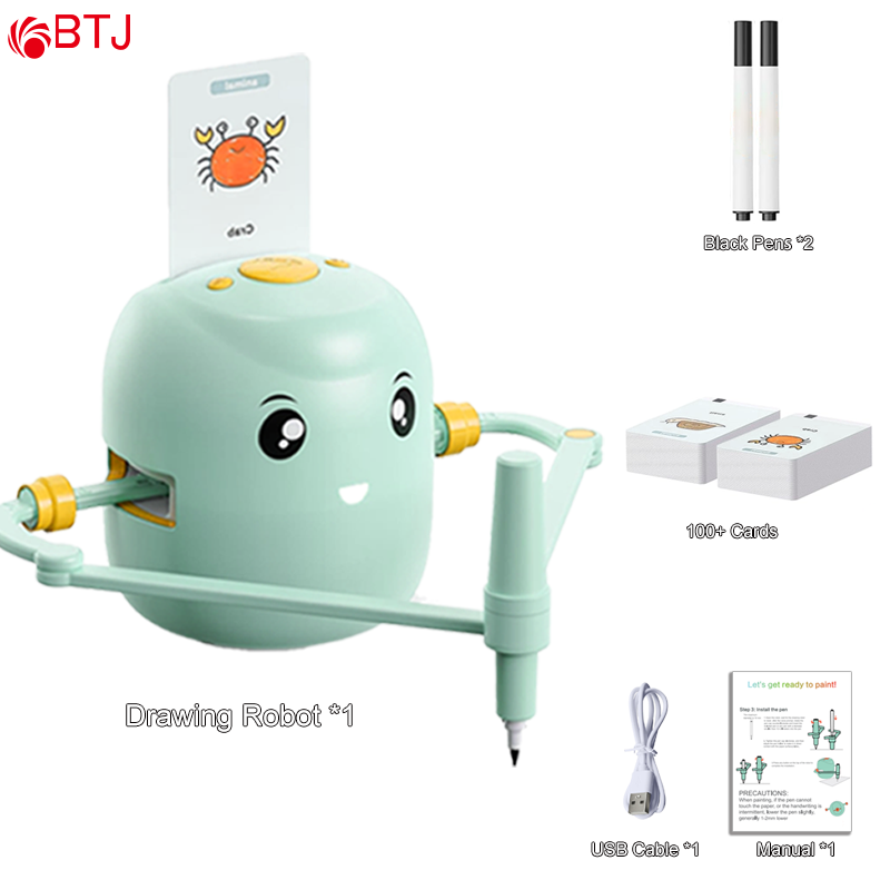Children's games Art for Kids Drawing Robot Voice interaction, 100 cards , kids educational toys Enlightenment kids toys