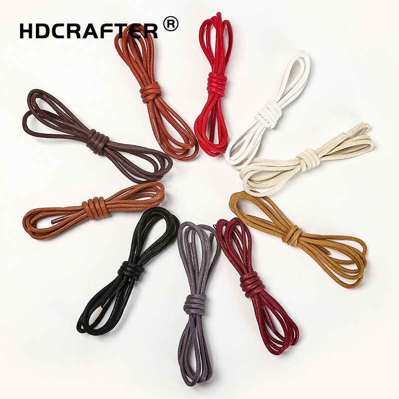 Вощеная круглая тонкая Вощеная Веревка HDCRAFTER, водонепроницаемый шнурок из чистого хлопка, деловая обувь