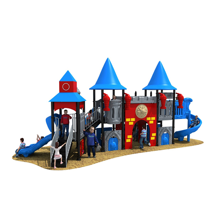 Children european and korean castle series outdoor playground combined slides for sale