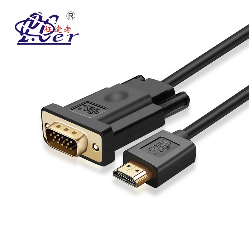 Оптовая поставка, адаптер преобразователя HDMI в VGA 1920*1080P, кабель HDMI в VGA