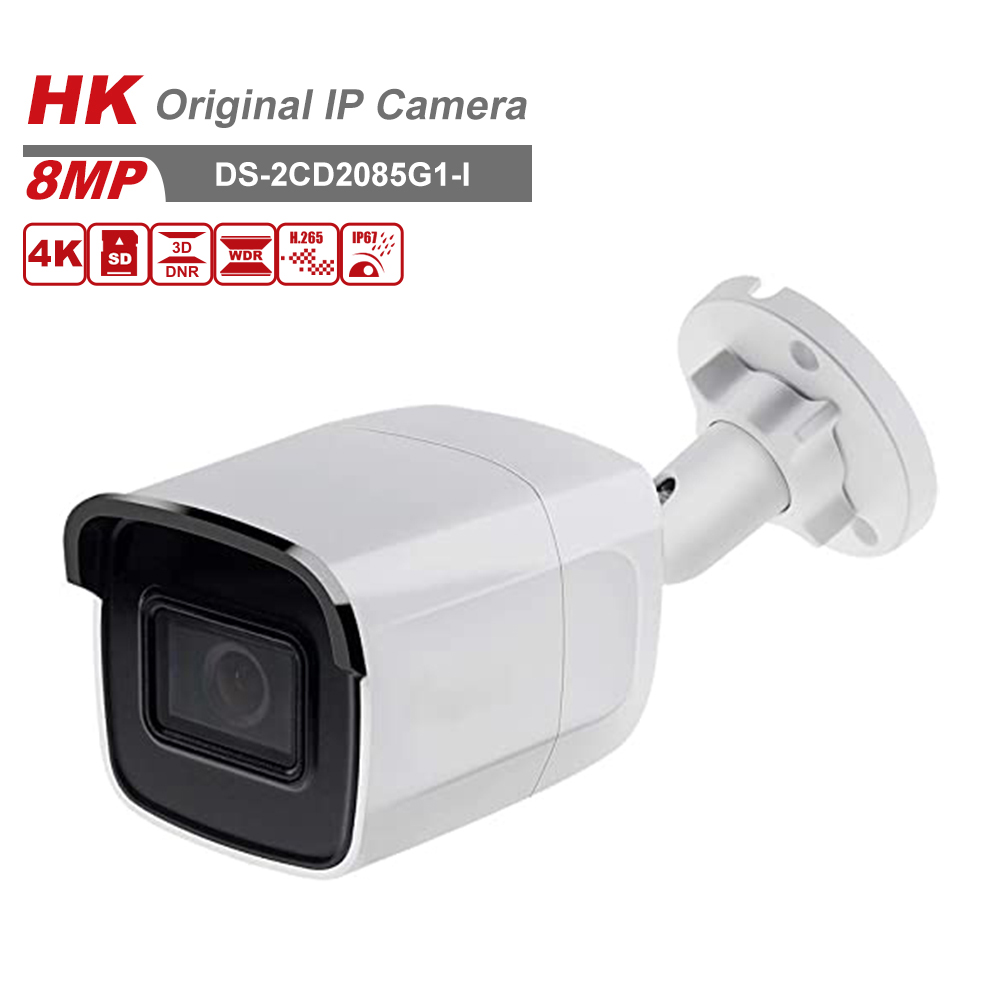 HK Оригинальный DS-2CD2085G1-I 8MP 4K POE камера Darkfighter камера видеонаблюдения пуля на открытом воздухе, ночное видение, Встроенный SD карта IR Дистанция, выдерживающие погружение до 30 метров