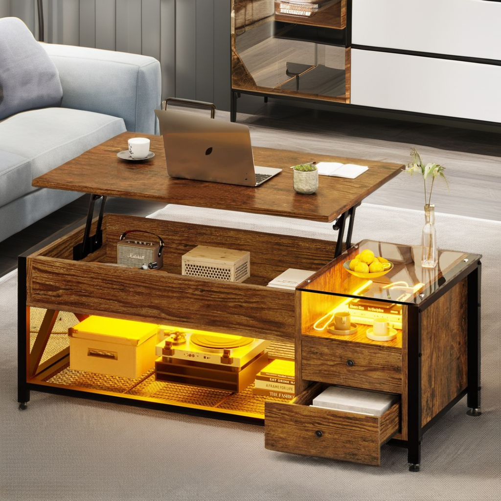 modern mesa de centro table de salon table basse salon living room furniture lift coffee bar table set