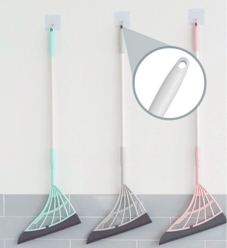 2 in 1 Sweeper Wiper Household Pet Hair Removal Floor Clean Tools Silicone Floor Glass Mop Dual-use Foldable Broom