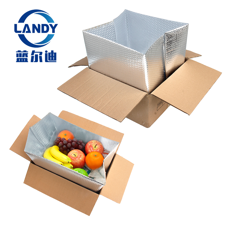 aluminum foil foam bubble insulated shipping box for frozen food,aluminum foil carton insulation aluminum box