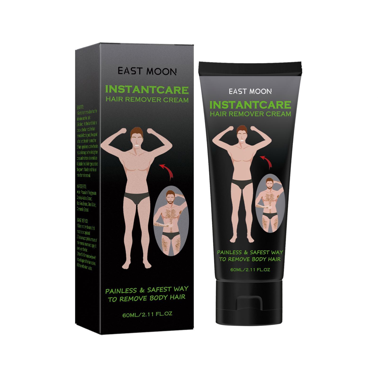 Private Label Oem for Men Body Depilatory Cream Underarm Sensitive Men's Hair Removal Cream