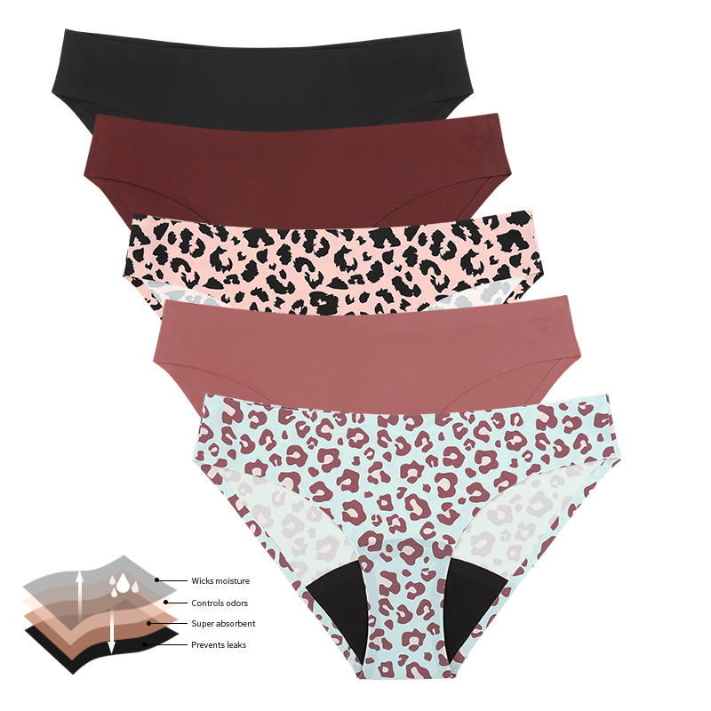 Custom logo Seamless 4 Layers Leak Proof Period Panty Menstrual Panties Menstrual Period Panties For Teens