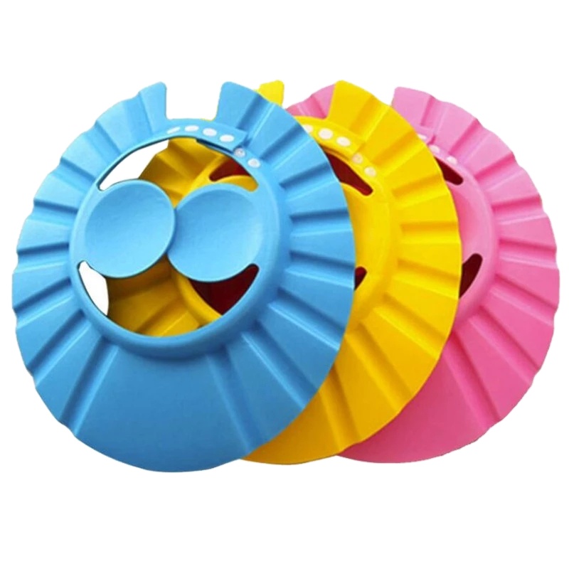 Baby shower hat adjustable EVA shower hat with ear protection