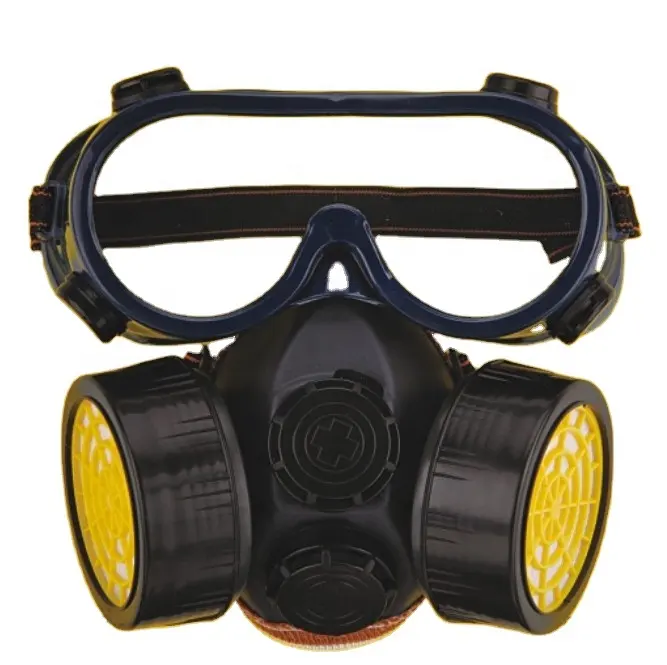 reusable industrial chemical respirtaor with double filters half face painting gas mask