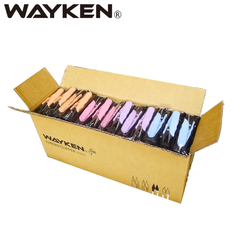 Оптовая продажа высокого класса Тайвань wayken TC-100 цветные пластиковые ручки нить машинки для стрижки с острым портновские ножницы