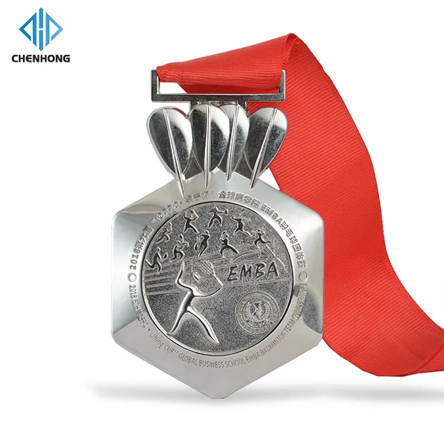 Награда за тяжелые гонки с логотипом на заказ, серебряные золотые тисненые 3D металлические медали по бадминтону для победителя школьных спортивных матчей