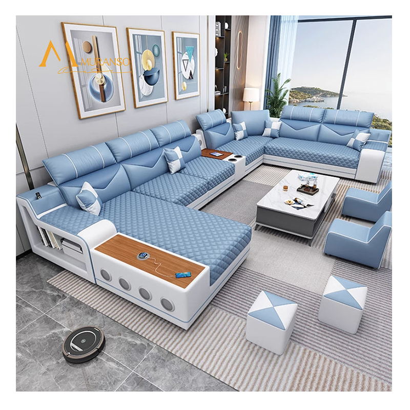 sectional sofa living room furniture removable washable sofa multifunctional intelligent combination massage couch sofa set