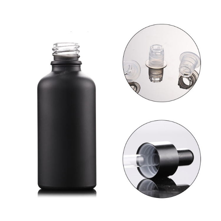 Custom Frosted Matte 60ml 100ml 120ml Essential Oil Perfume Refillable Dropper Glass Bottle With Dropper Pipette