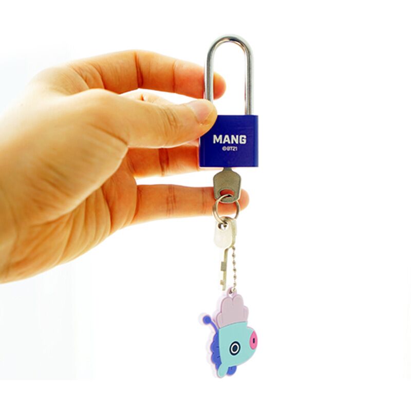 Korean star cartoon drawer lock cute metal luggage padlock student cabinet lock mini key lock