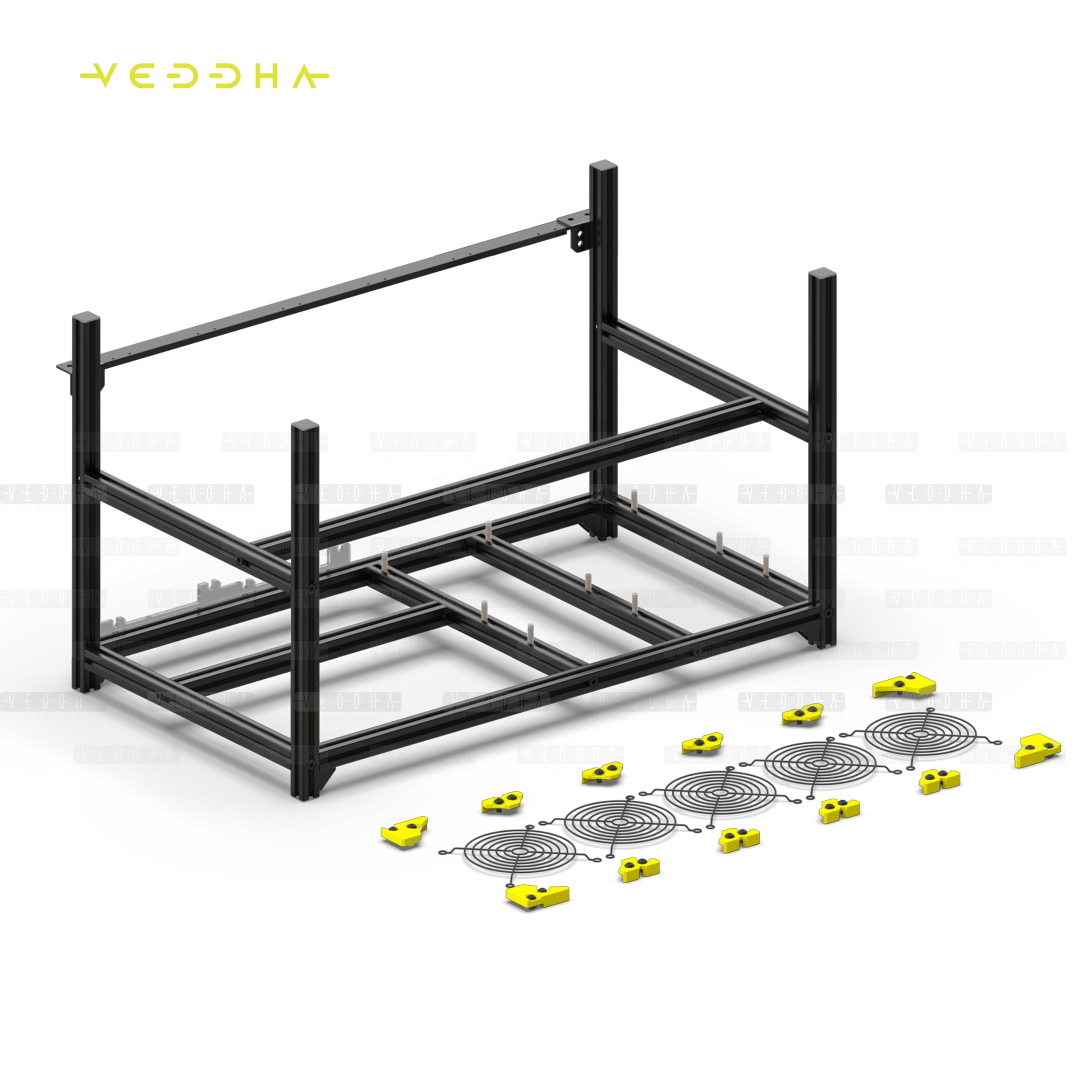 VEDDHA V4C-6 под открытым небом с алюминиевым корпусом компьютерный серверный шкаф глубокий исследование компьютера