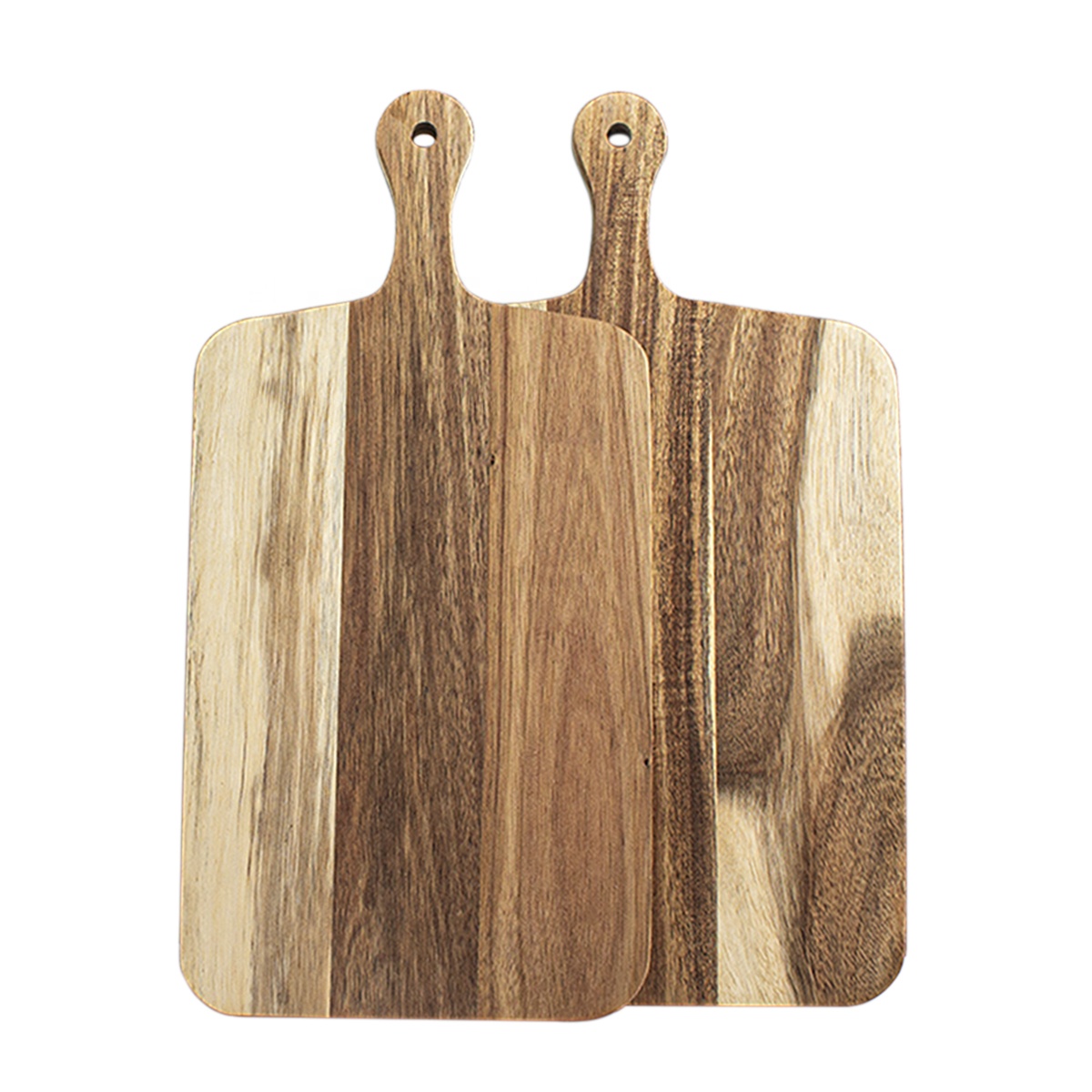 2021 YOUYUE ping pong shape acacia wood anti-mildew cutting board with handle cheese board breakfast board