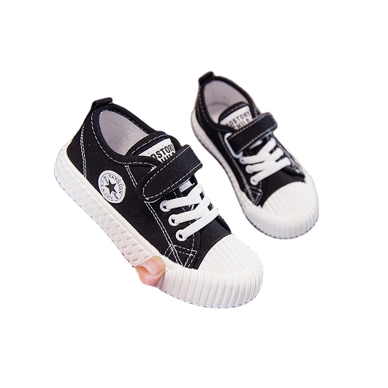 2021 New spring products for boys and girls canvas shoes big kids soles Korean clothing children's shoes