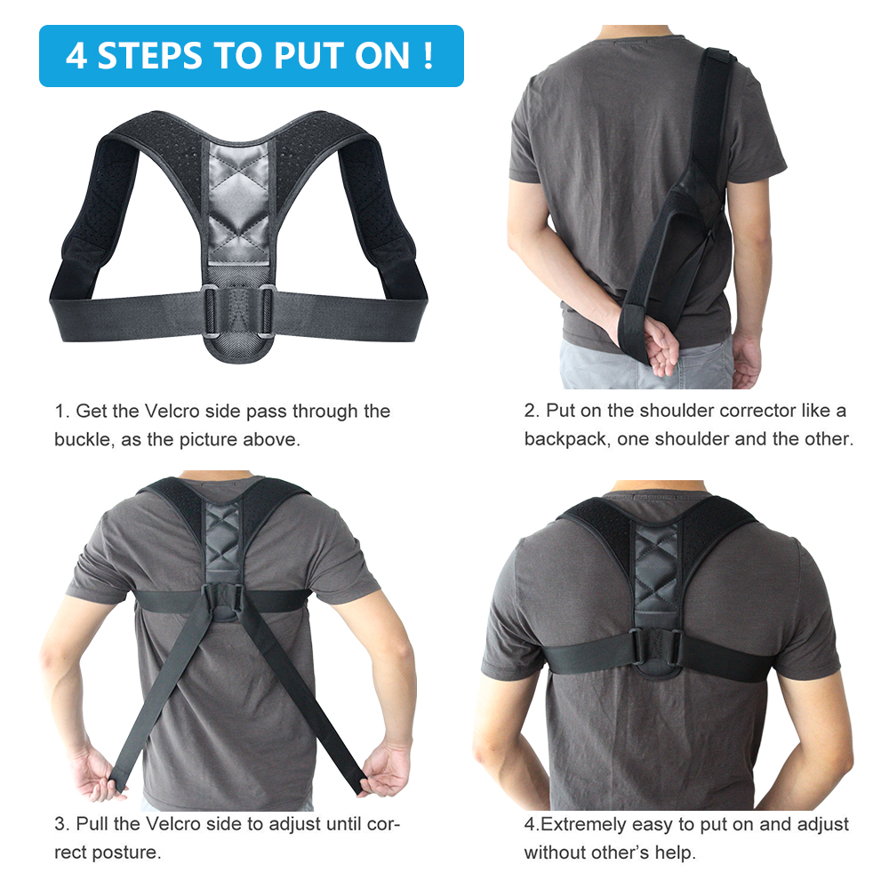Upper Back Support Band Clavicle Support Back Straightener Shoulder Brace Posture Corrector For Men And Women