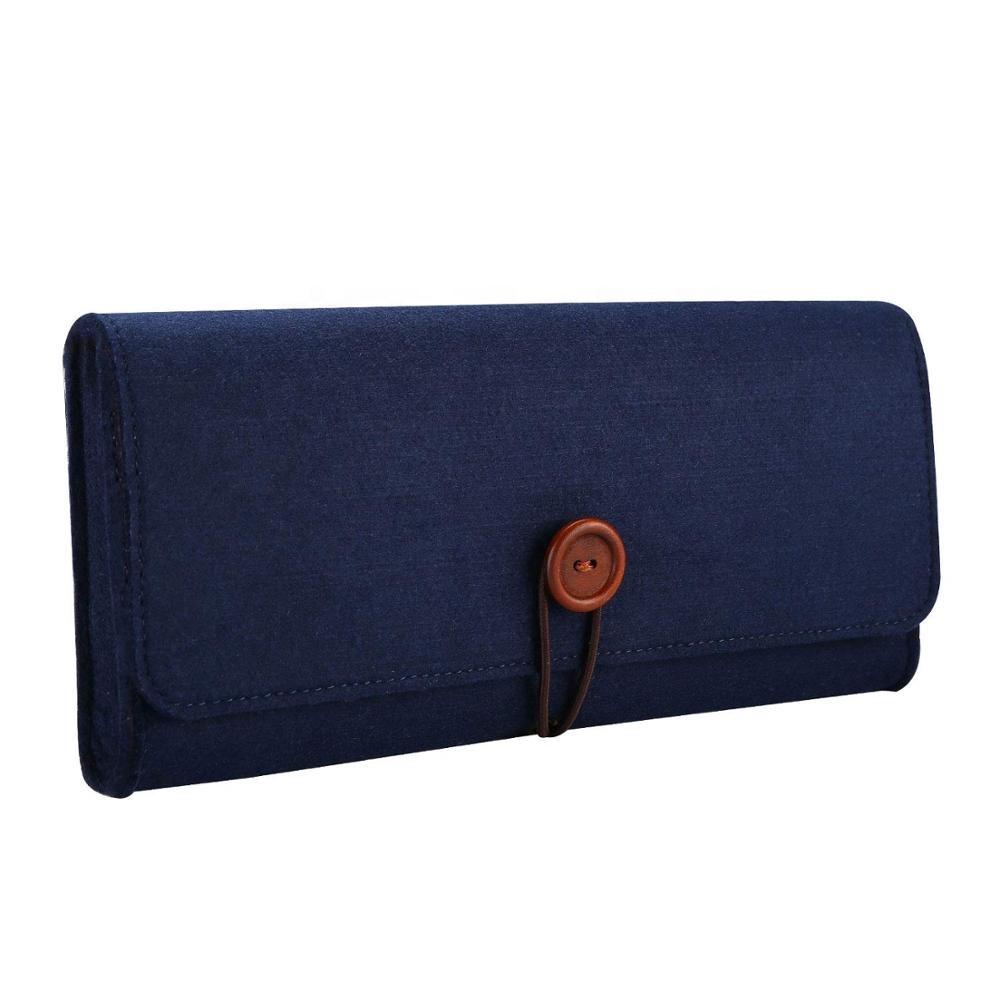 Navy Professional Protective Felt Pouch Accessories for Nintendo Switch