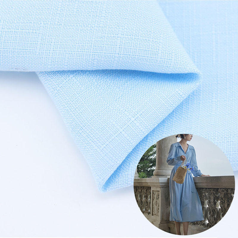 50 вискоза, 50 полиэстер, Смешанная имитирующая ткань Tencel slub