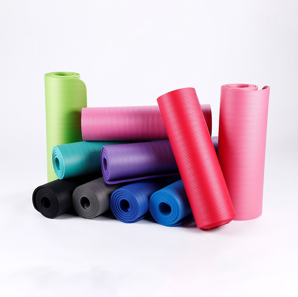 Factory Cheap Custom Logo NBR Yoga Mat High Density NBR Yoga Mat 10mm