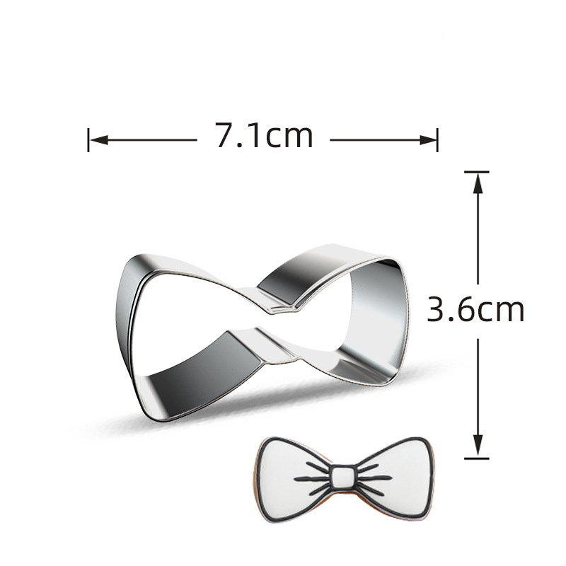 Stainless steel baking kitchen cookie cutter tie shirt shaped baking mold