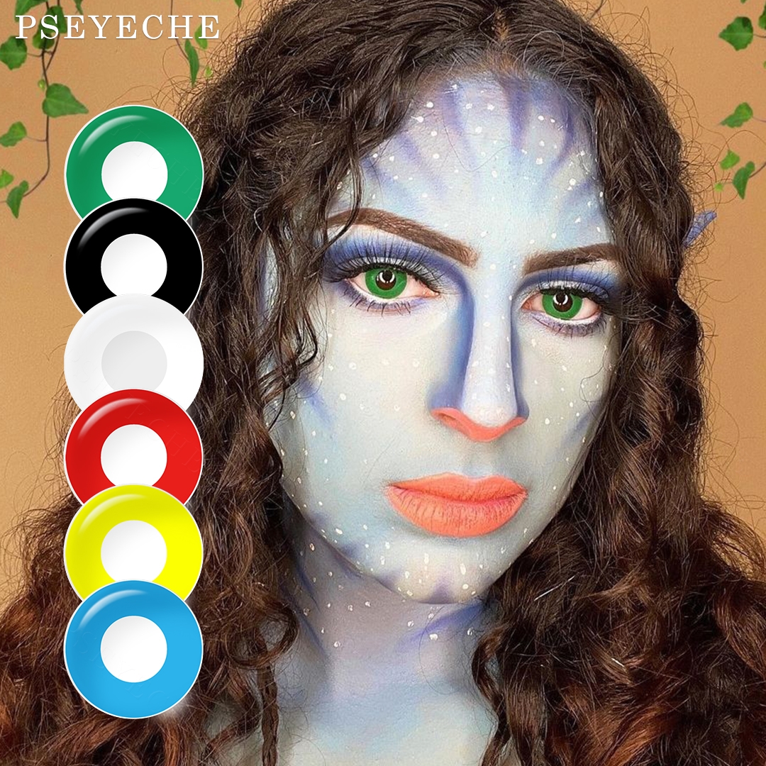 Pseyeche ежегодный Хэллоуин Аниме косплей Шаринган Косметика сумасшедшие контакты цветные контактные линзы для глаз оптовая продажа