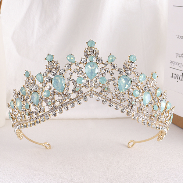 Wholesale Fashion Princess Rhinestone wedding party Tiaras Bride crown Alloy Crystal bridal Women Jewelry Hair Accessories