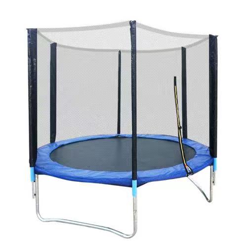 6FT 8FT 10FT 12FT 14FT Outdoor Garden Folding Trampoline with Safety Enclosure Net and Basketball Hoop and Ladder