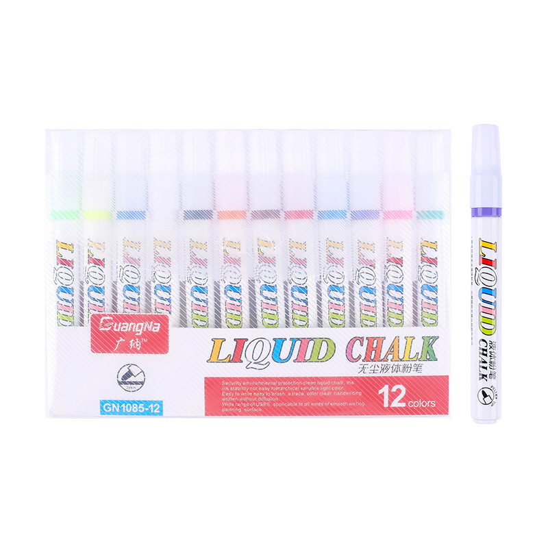 Wholesale custom non-toxic Colored LED Glass Erasable Highlighter Wet Erase Liquid Chalk Markers pen