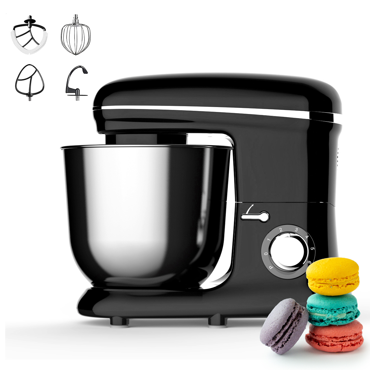 Профессиональный миксер Cheftronic для торта, хлеба, 1500 Вт, 6 л, Планетарная помощь, Кухонная техника, кухонный робот, подставка для теста, миксер