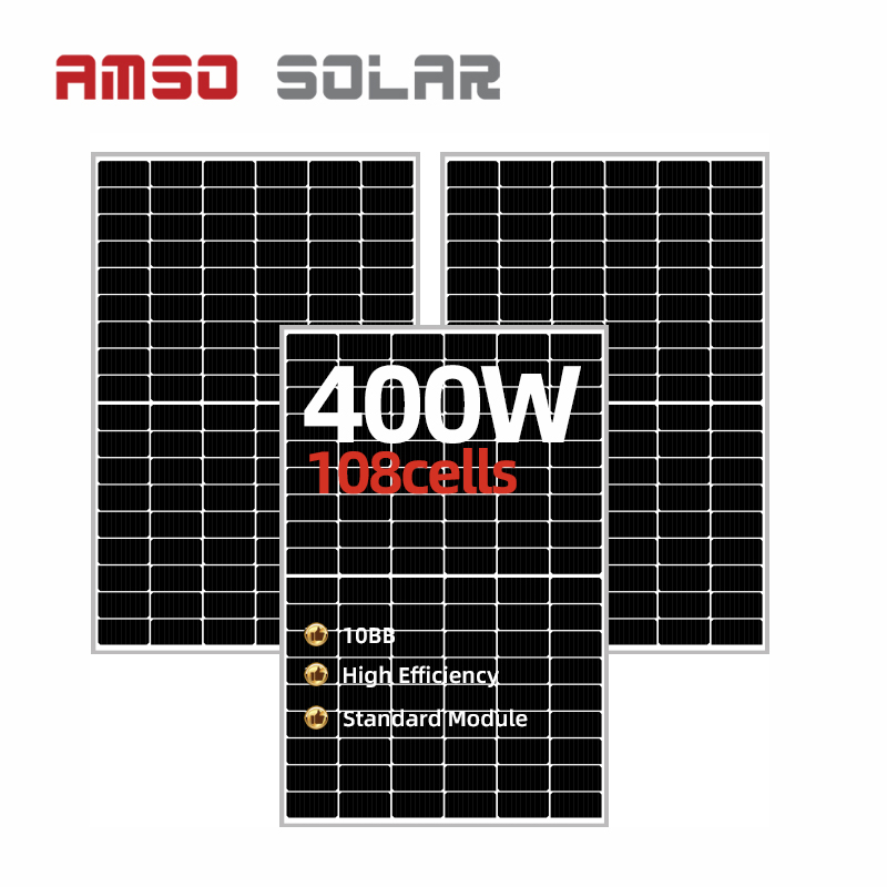 Good quality 182mm solar cell 108 cell half cell 10bb monocrystalline 390W 400W solar panel for sale