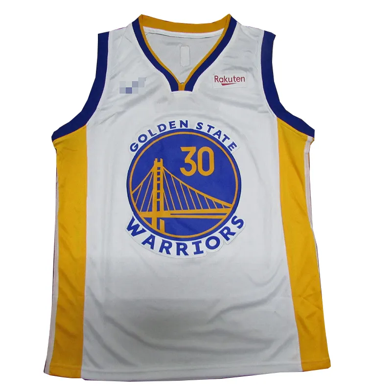 Quick Dry Mesh Basketball Jersey Warriors Curry Embroidered Basketball Uniform Fitted Basketball Sports Wear