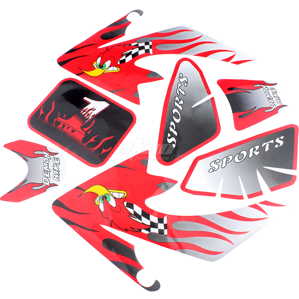 Наклейка графическая наклейка обтекатель комплект для CRF50 50-110CC PIT PRO Dirt Bike Thumpstar SSR TG010 мотоцикл-красный