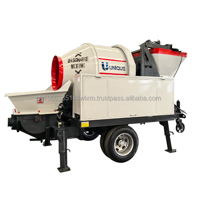 Concrete mixer with pump mobile diesel or electric concrete mixer pump jbt30