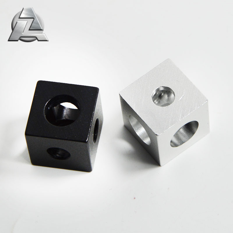 3D принтер CNC анодированный черный алюминий 2020 v слот трехсторонний кубический Угловой Соединитель cube
