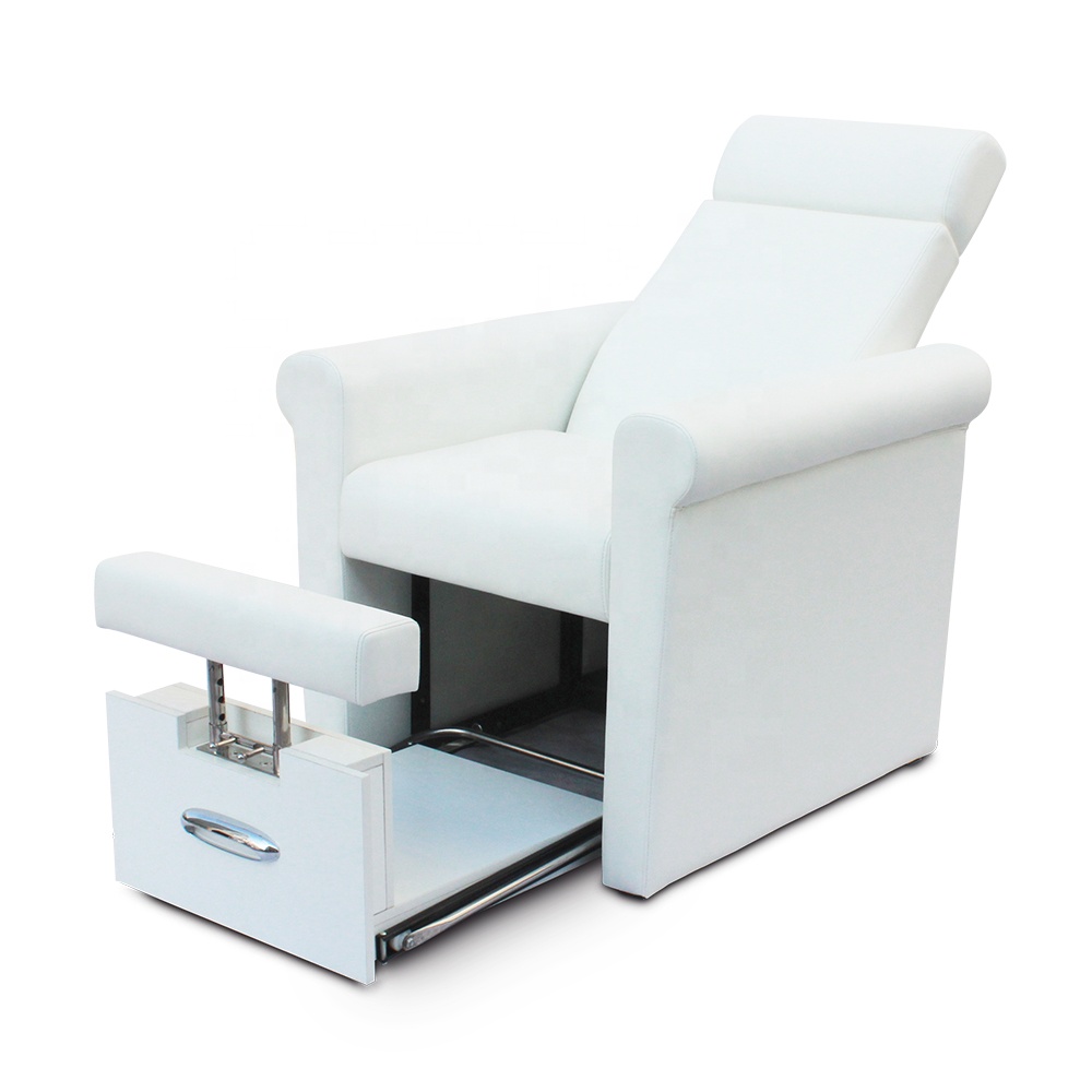 Cheap Price Modern Beauty Nail Salon Furniture Reclining Portable No Plumbing White Foot Spa Manicure Pedicure Chair