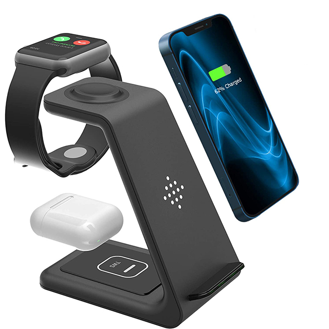 Беспроводное зарядное устройство QI 3 в 1 для Apple Watch 6/5/4/3 Airpods Pro Airpods 2, беспроводное зарядное устройство, подставка для Iphone