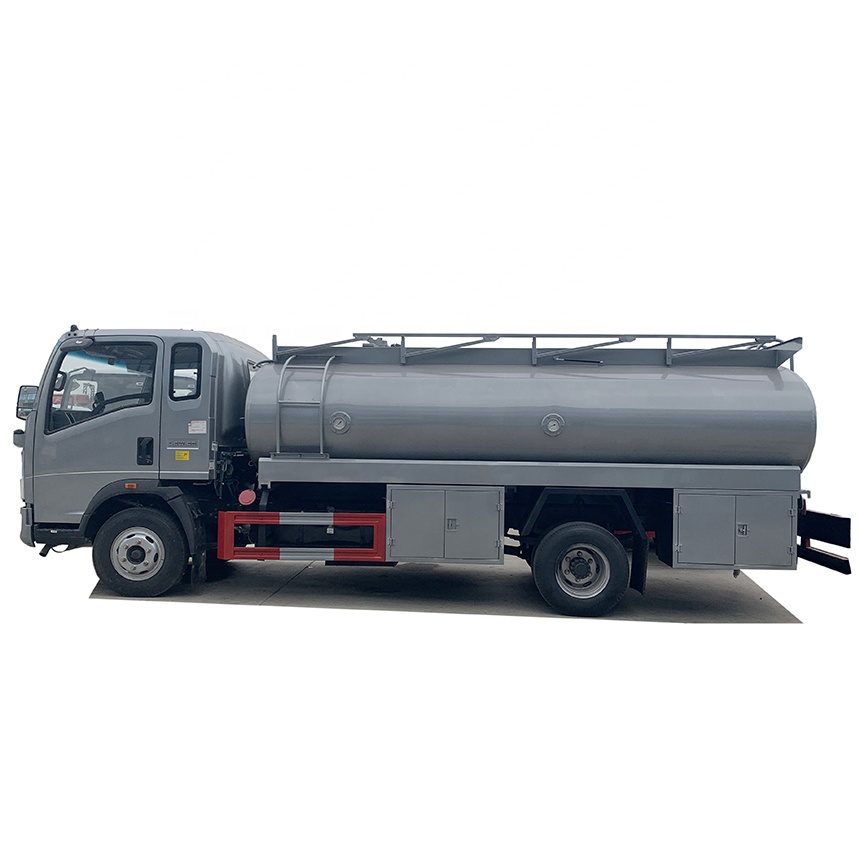 Высокое качество 4x2 HOWO 5000L правый Привод бензиновый танкер для доставки грузовика с углеродистым материалом танкер для продажи
