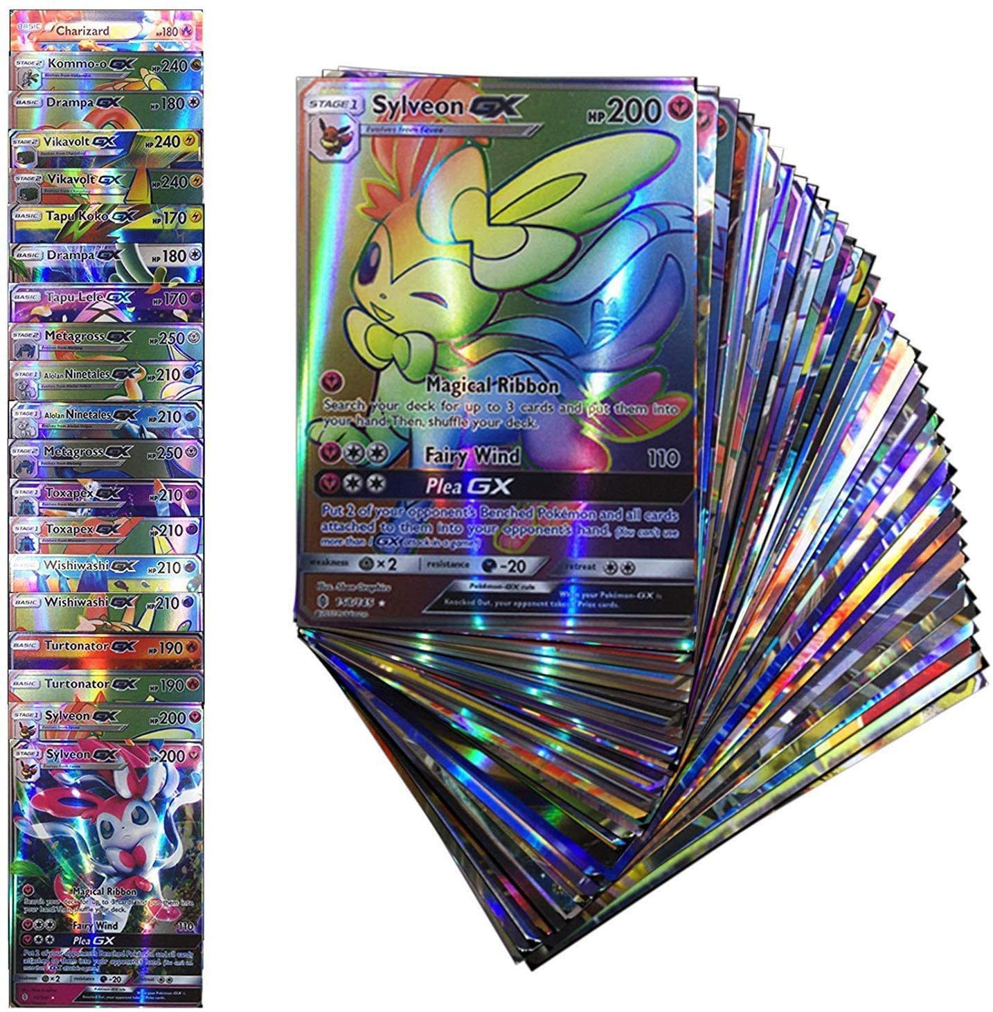 Горячие продажи Pokemoned мигающие карты Карманные карты монстров аниме персонажи серии Poke-Mon Играющие флеш-карты для детского подарка