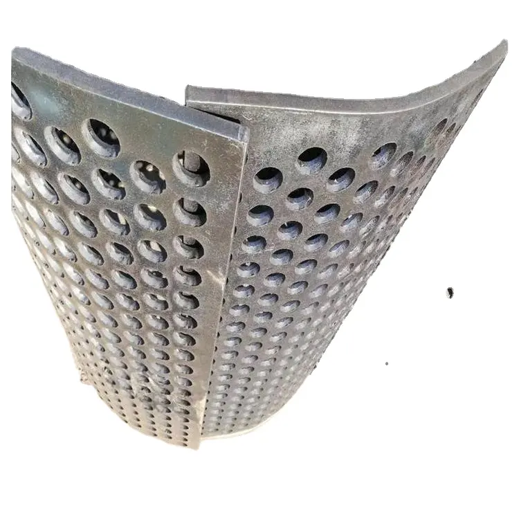 Thick-plate Curved mine screen plate ore screening mechanical equipment protection cover ventilation plate mesh p