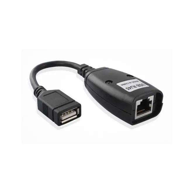 USB 2.0 Extender to RJ45 Over Cat5/5E16 Connection w/5V/2A Adapter