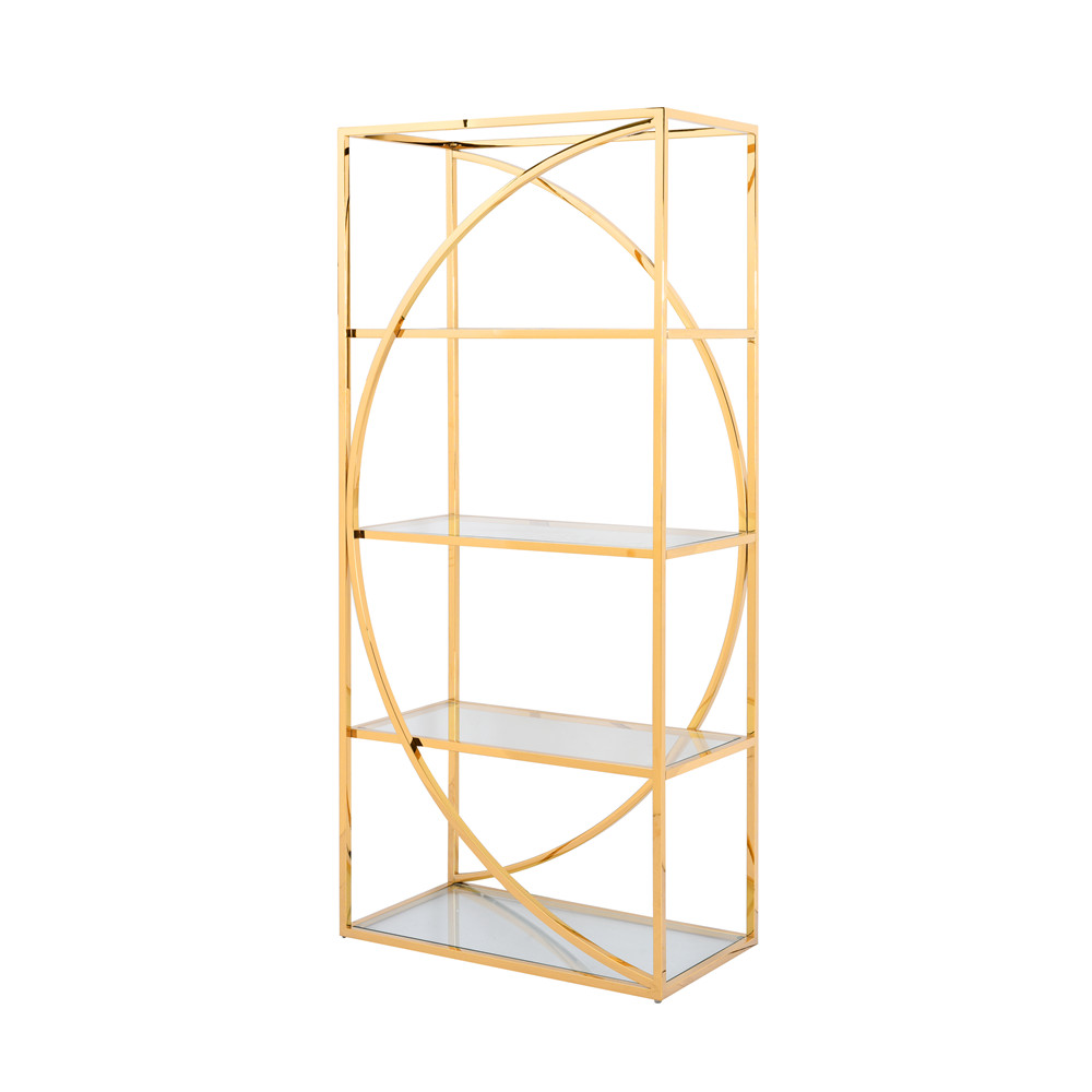 4 tier heavy duty storage bookshelf french library bookcase glass top display rack storage shelf bookshelf
