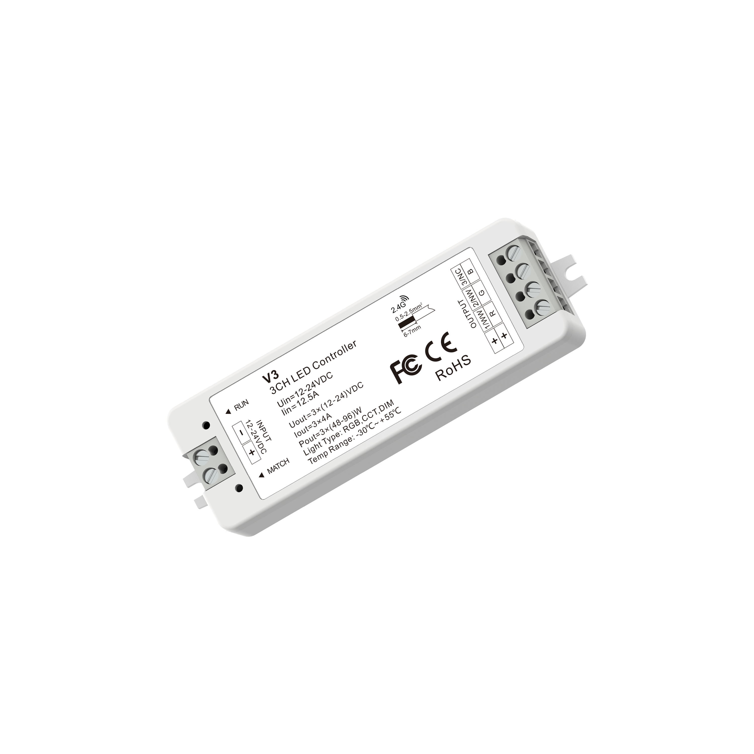 24V dimmer Touch remote control RF dimmer 12A For Single Color or RGB LED Strip 192W led strip dimmer
