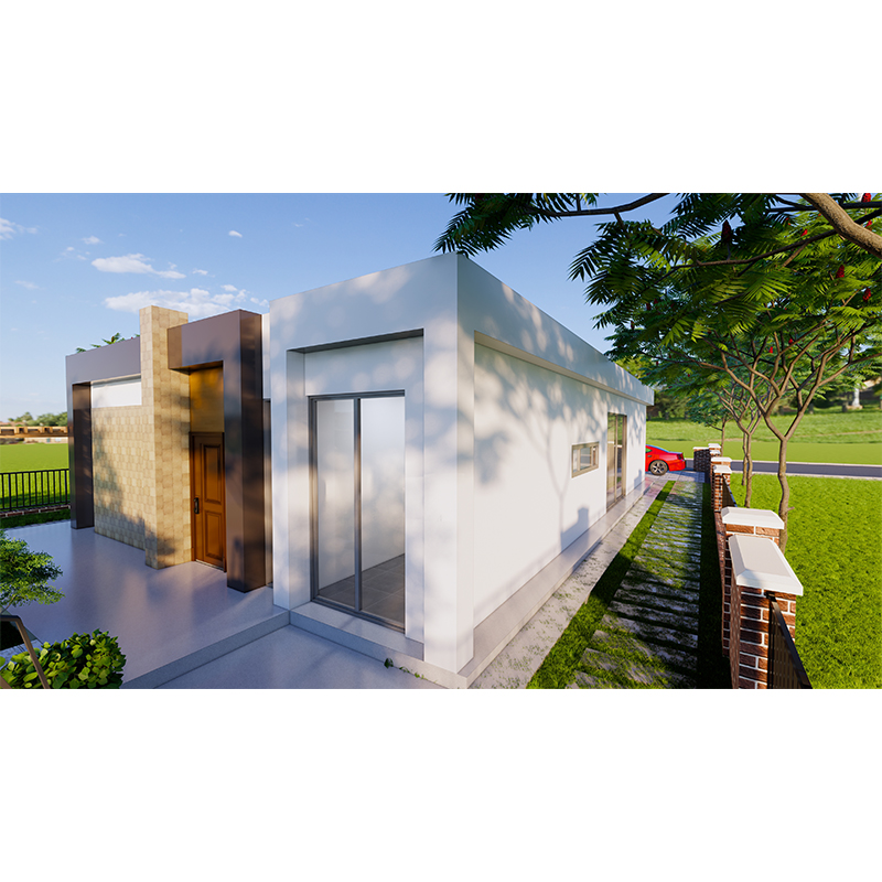 Hot sale real estate houses prefabricated homes modern 2 bedrooms and 2 bathrooms prefab building project