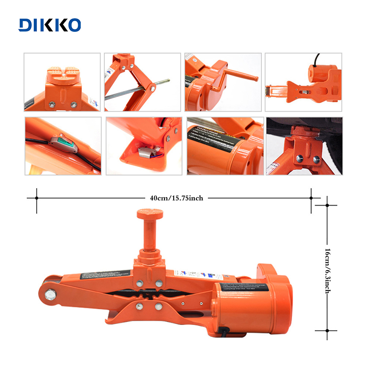 Portable 3 in 1 Electric Jack With Impact Wrench 12volt Electric Car Scissor Jack 1T 2T 3T Electric Scissor Jack for Car pickup