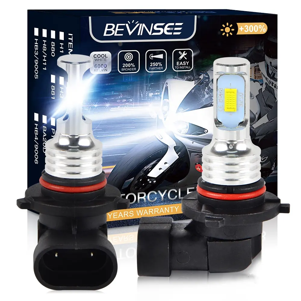 Bevinsee 2x 9006 HB4 Auto lighting system led foglights bulb foglamp led lighting for vehicle cars led fog lights