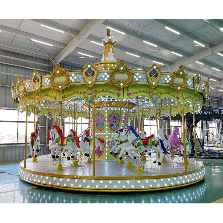 Popular Fairground Attraction 24 Seats Amusement Park Ride Kids Merry Go Round Horse Carousel For Sale