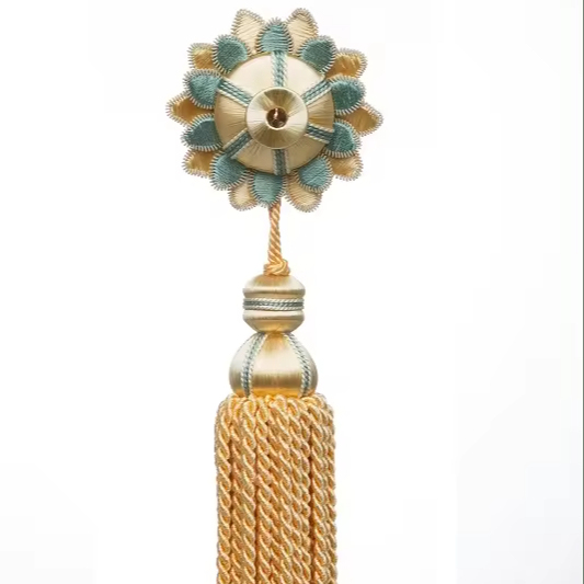 Good selling rayon material curtain accessories household textile decorative curtain accessories tiebacks