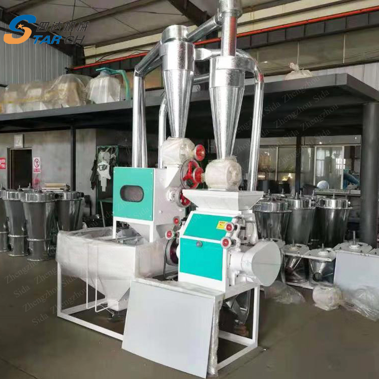 Fully automatic small flour mill maize corn wheat beans flour milling machine simple maize mill flour milling machine